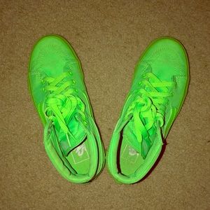 Neon Green Hightop Vans!!